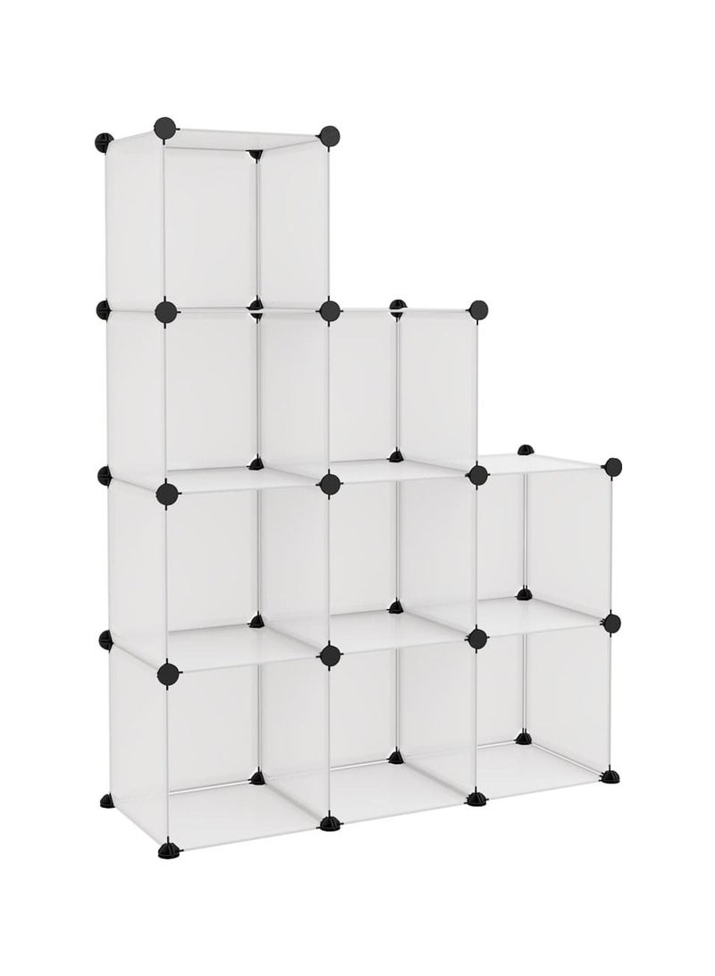 9 Cube Double Plastic Modular Storage Closet Organizer Cabinet Shoe Rack Cabinet Cube - Image 1