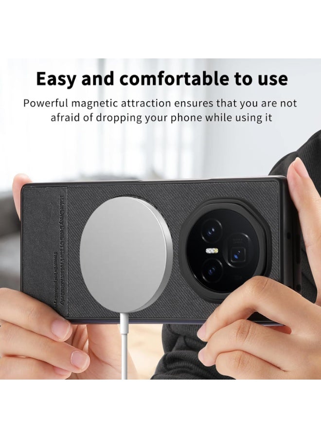 VKL Magnetic Case Compatible with Honor Magic V5 2025, [Support Wireless Charging] Full Package Anti-drop & Anti-fingerprint Protective Cover for Honor Magic V5 (Black) - Image 3