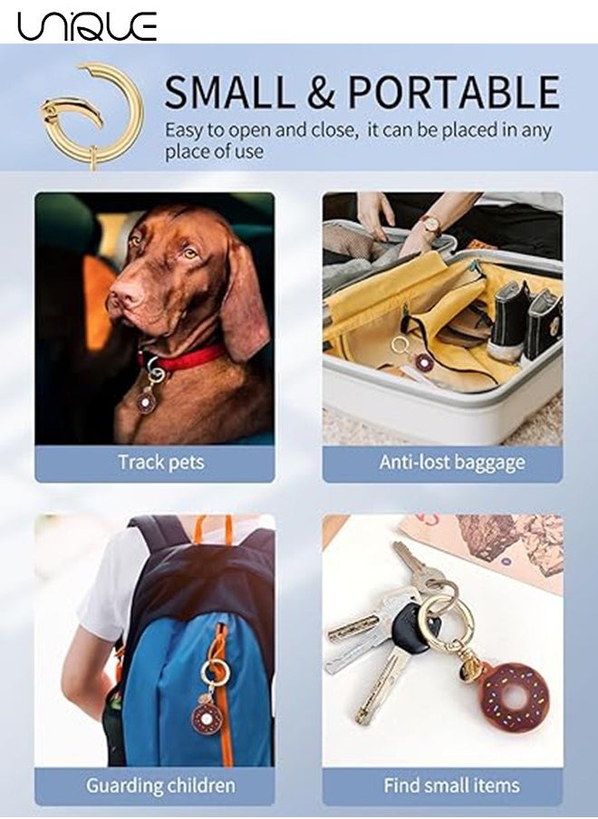 Unique - 2 Pack Apple Airtag Keychain Donut Case for AirTag Protective case, Silicone Protective Case Secure Holder with Key Ring, Anti-Drop Scratch Holder, Anti-Lost Keychain Accessories for Kids Pets - Image 1