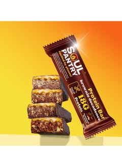 Soul Pantry Brownie Decadence Protein Bar with Plant-Based Protein, Gluten-Free, No Artificial Additives, High Protein Power Punch Chocolate Waffle (Pack of 12)  - Image 2