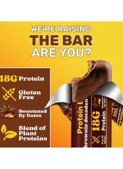 Soul Pantry Brownie Decadence Protein Bar with Plant-Based Protein, Gluten-Free, No Artificial Additives, High Protein Power Punch Chocolate Waffle (Pack of 12)  - Image 5