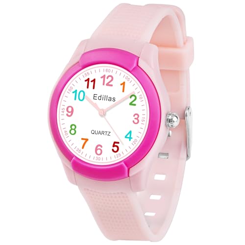 Edillas Kids Analog Watch for Girls Boys, Children Waterproof Learning Time Wristwatch Easy to Read Time Great Present for Kids Girls Boys - Image 1