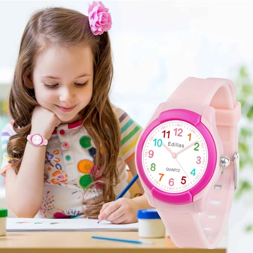 Edillas Kids Analog Watch for Girls Boys, Children Waterproof Learning Time Wristwatch Easy to Read Time Great Present for Kids Girls Boys - Image 5