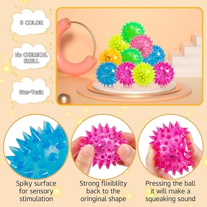 Dyrfolm Blinking Spiky Bouncy Ball 2.16inch - Image 4