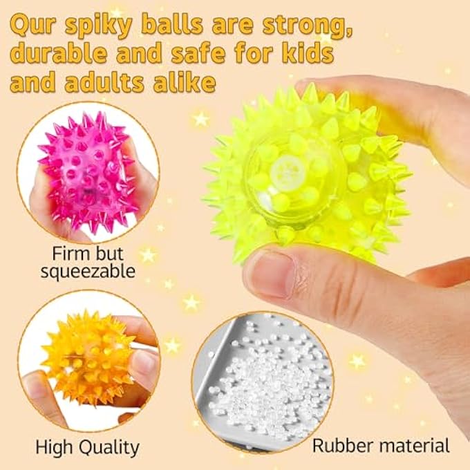 Dyrfolm Blinking Spiky Bouncy Ball 2.16inch - Image 2