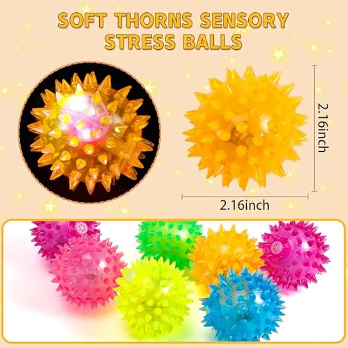 Dyrfolm Blinking Spiky Bouncy Ball 2.16inch - Image 3