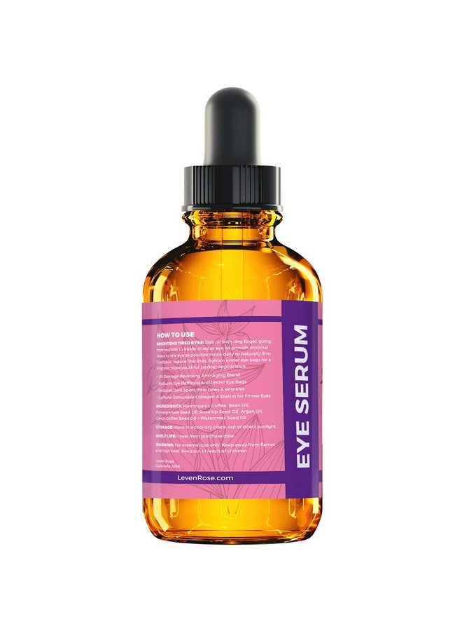 Leven Rose Coffee Bean Caffeine Serum For Eyes 1 Oz Antiaging Caffeine Eye Serum Organic Under Eye Serum Eye Serum For Puffy Bags Under Eyes - Image 4