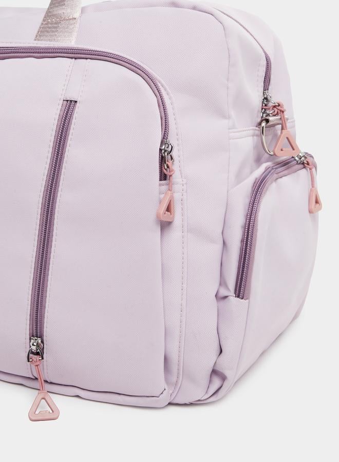 ستايلي حقيبة رياضية بتفاصيل ستيل مع جيوب خارجية - Image 3