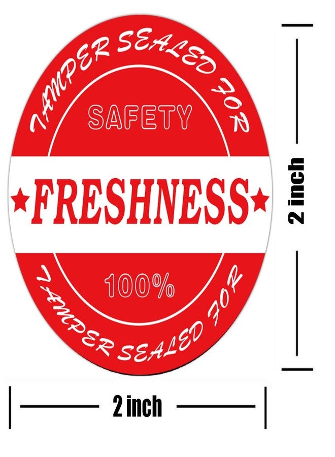 Remarkable Food Delivery Tamper Evident Stickers, Sealed for Freshness Labels, 2 Inch Red Round Adhesive Stickers for Safe Food delivery (500 pcs) - Image 2