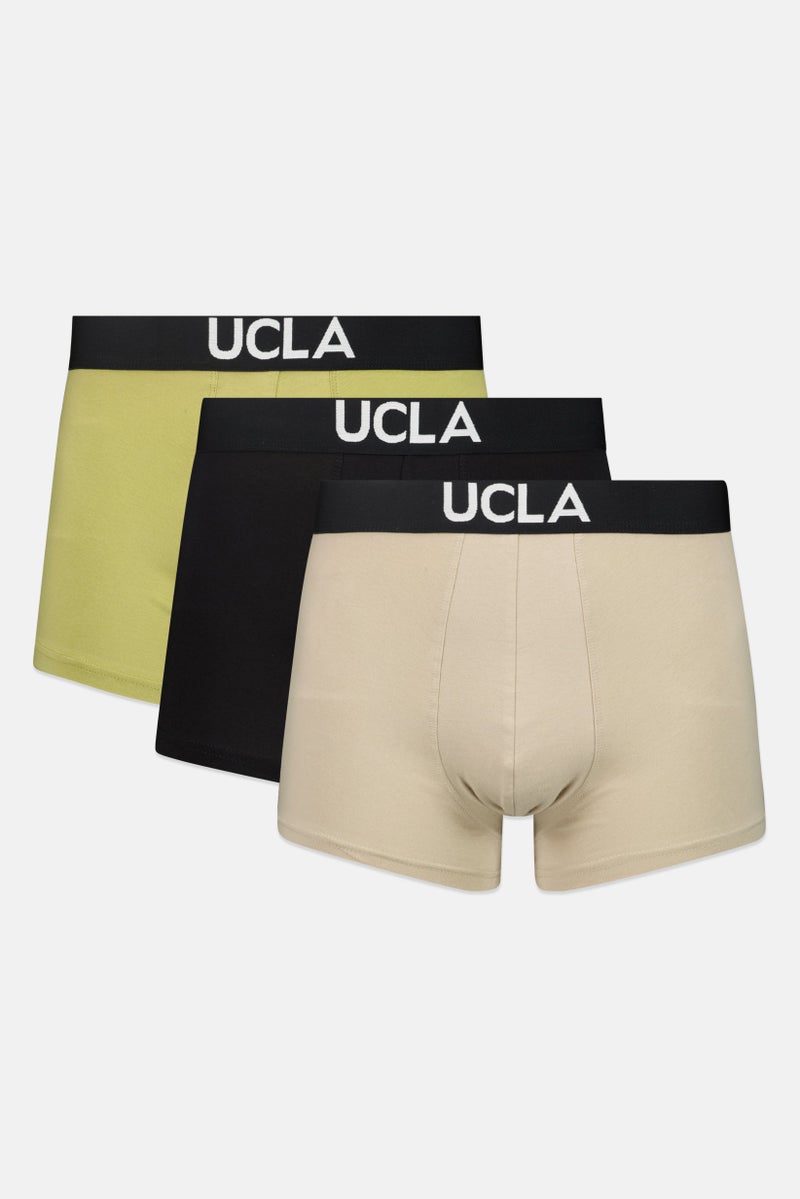 UCLA شورت بوكسر ثلاثي عبوة للرجال بشعار العلامة التجارية، متعدد الألوان - Image 1