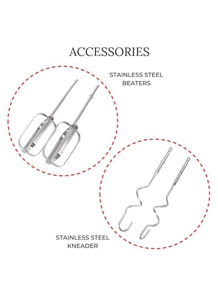 MEBASHI 7-Speed Stainless Steel Bowl Mixer with One-Touch Beater Ejection – 2L Capacity(BWM1602SS)(150W) - Image 5