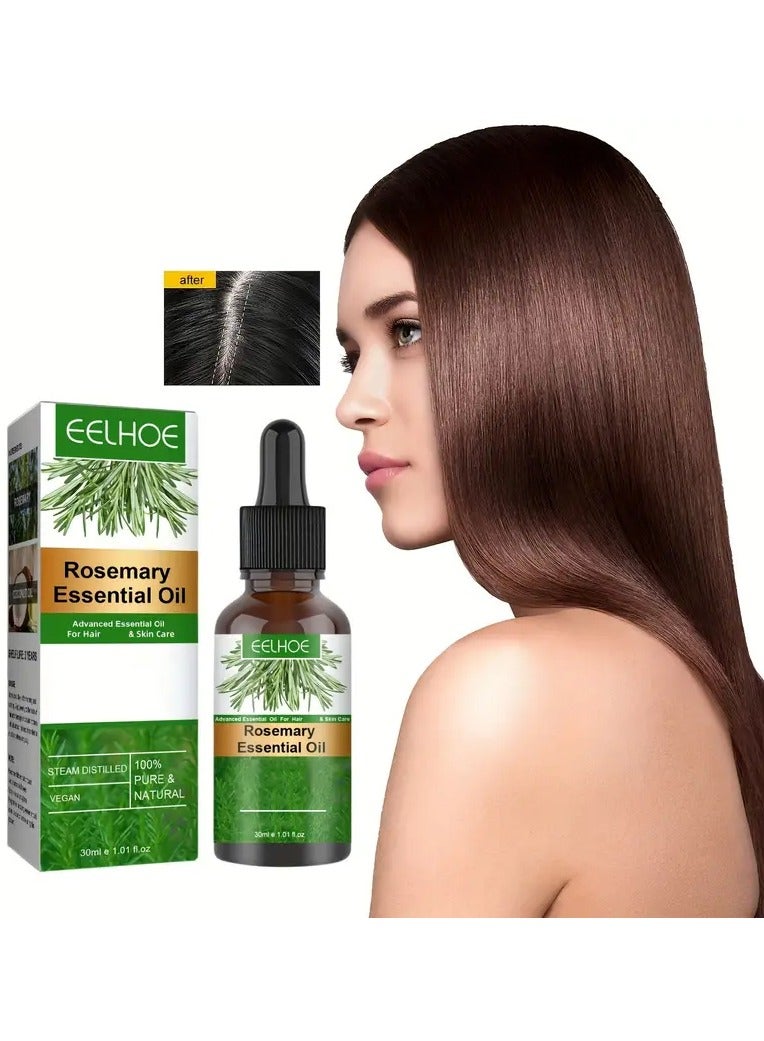 EELHOE Rosemary Oil For Hair, Rosemary Essential Oil For Daily Use, Care For All Hair Types, Strengthens Hair For Men And Women - Image 1