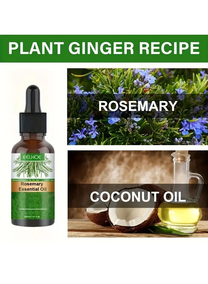 EELHOE Rosemary Oil For Hair, Rosemary Essential Oil For Daily Use, Care For All Hair Types, Strengthens Hair For Men And Women - Image 2
