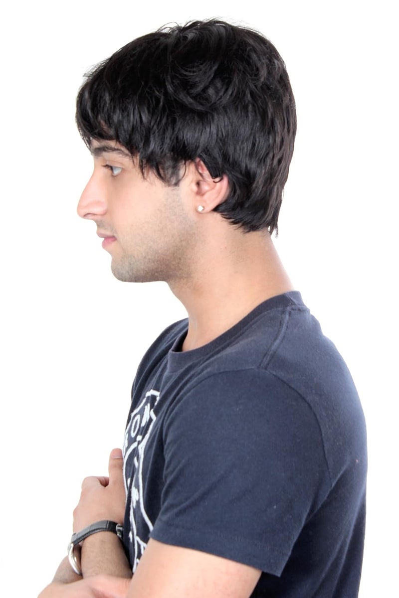 Ritzkart handsome look black short Synthetic Men wig Hot heat resistant Party hair 896 3 - Image 4