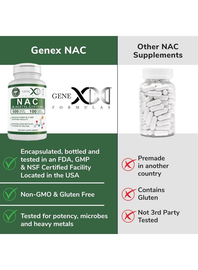Genex Formulas NAC 500mg (100 Capsules) N-Acetyl Cysteine, Supports Liver Health - Non-GMO, Gluten Free, Vegan (3 Month Supply) - Image 5