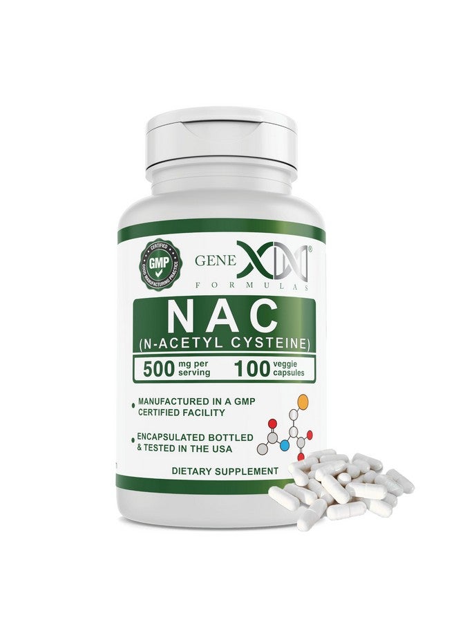 Genex Formulas NAC 500mg (100 Capsules) N-Acetyl Cysteine, Supports Liver Health - Non-GMO, Gluten Free, Vegan (3 Month Supply) - Image 1