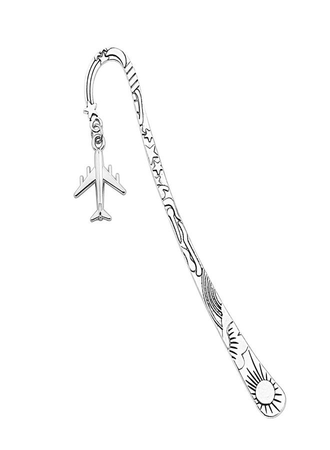 AKTAP Reading Lover Gift Airplane Bookmarks Book Gift for Travel Enthusiast Flight Attendant Book Jewelry Fly Safe Gift (Airplane Bookmarks) - Image 1