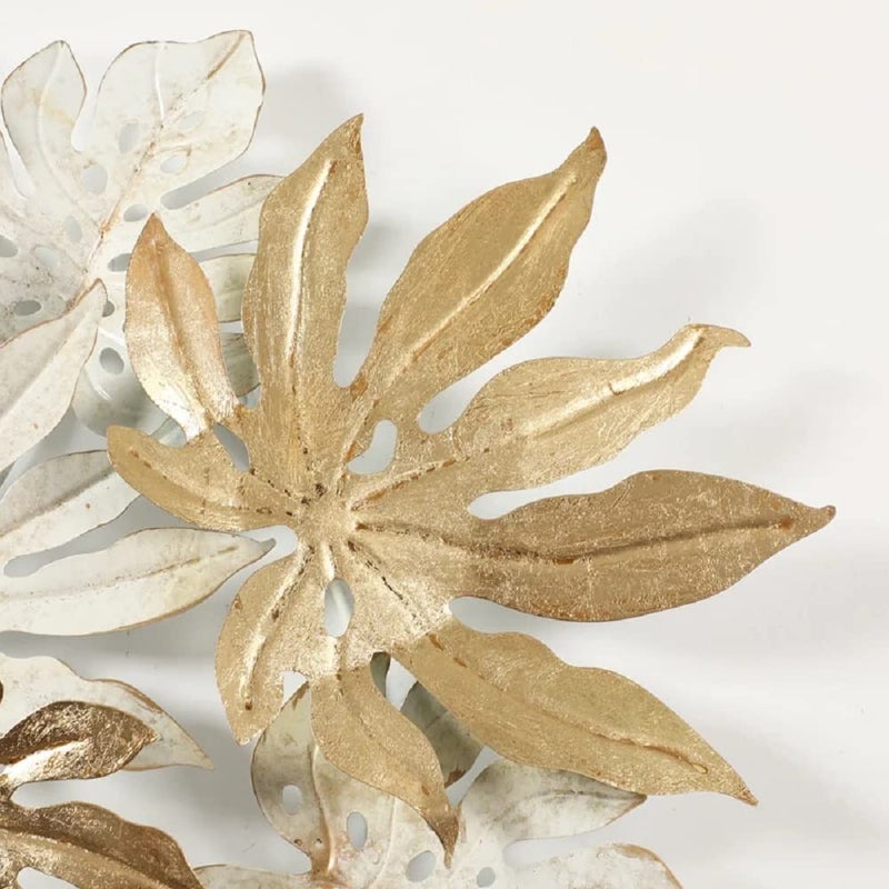 RHD RHD Wall Decor White Chinese Leaf for Home Decoration Decorative Showpiece for Living Room Wall Shelf Home Office Decoration Size 40 02 28 in W232WHITECHINESSLEAF  - Image 2