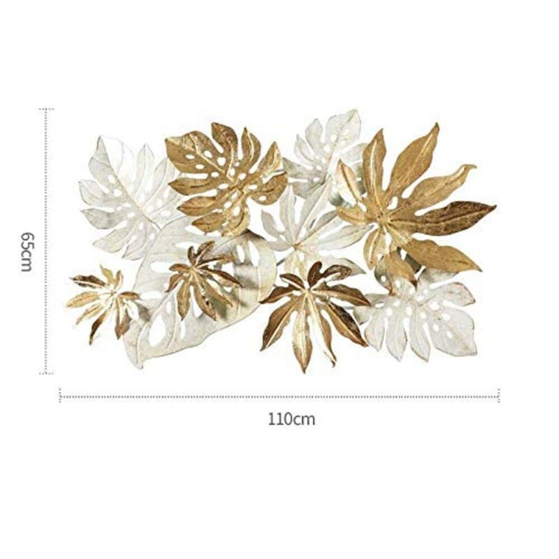 RHD RHD Wall Decor White Chinese Leaf for Home Decoration Decorative Showpiece for Living Room Wall Shelf Home Office Decoration Size 40 02 28 in W232WHITECHINESSLEAF  - Image 3