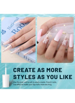 Aokitec 4+8Pcs Dip Powder Liquid Set - 4*15Ml Dip Base/Activator/ Top Coat/ Brush Saver For Dipping Powder System Dip Nails With Basic Nail Tools Dip Powder Nail Kit For Diy Manicure Salon-Quality  - Image 3