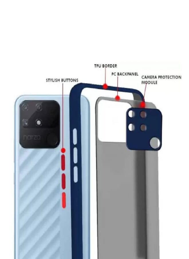 PROMASS Matte Case With Slide Camera Cover Slim Protective Case For Iphone 12 Pro Max Blue  - Image 2