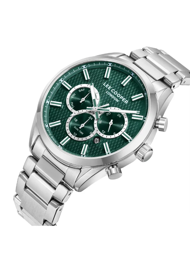 Lee Cooper Men's Multi Function Display Watch With Silver Metal Strap - LC08153.370