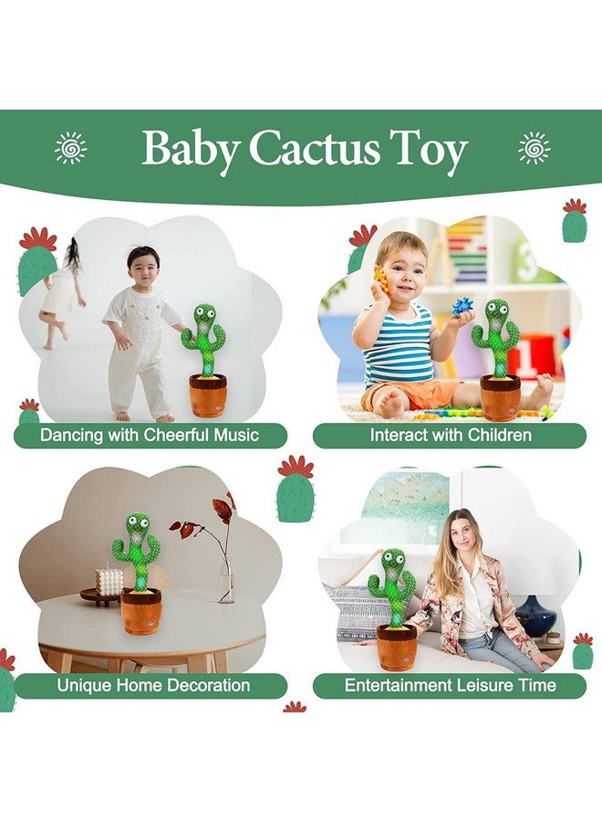 Goyal's Dancing Cactus Talking Toy, Wriggling, Singing & Repeating What You Say, Funny Education Toy for Babies & Kids - Green (Rechargable) - Image 2