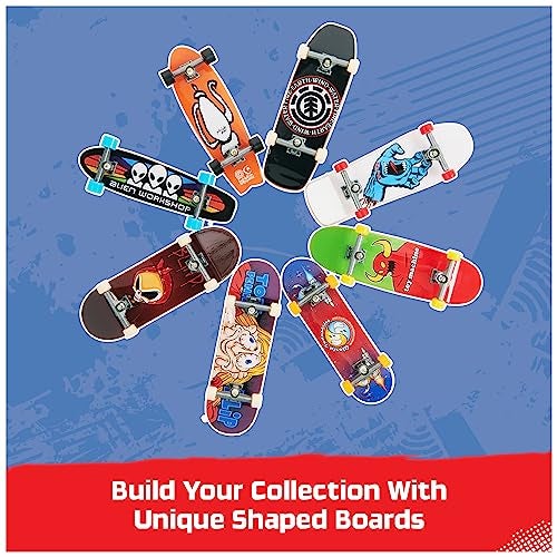 Tech Deck, 25th Anniversary 8-Pack Fingerboards with Exclusive Figure, Collectible and Customisable Mini Skateboards, Kids’ Toys for Ages 6 and up - Image 5