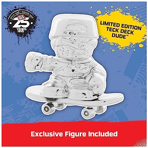 Tech Deck, 25th Anniversary 8-Pack Fingerboards with Exclusive Figure, Collectible and Customisable Mini Skateboards, Kids’ Toys for Ages 6 and up - Image 3