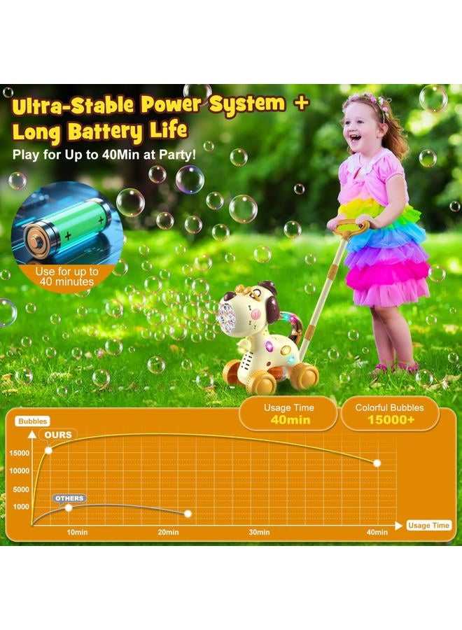 Nicmore Automatic Bubble Machine for Toddlers: Portable Dog Bubble Maker Blower Toys for 3 4 5 6 Year Old Boy Girl Kids Outdoor Toys for Easter Party Birthday - Image 4