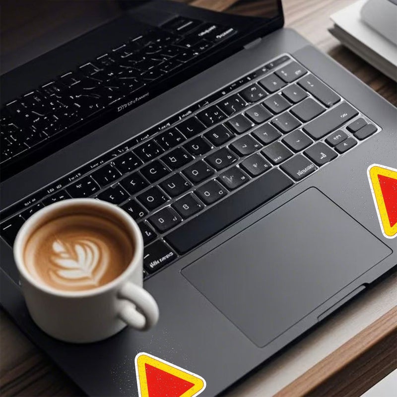 9pcs High Visibility Red Yellow Triangle Warning Sticker Vinyl Decals for Car Bumper Window Truck Van Laptop Bottle - Image 5
