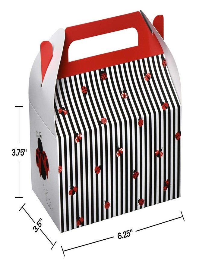 Hammont Paper Treat Boxes - (10 Pack - Party Favors Treat Container Cookie Boxes Cute Designs Perfect for Parties and Celebrations 6.25" x 3.75" x 3.5" (Ladybug - Image 2
