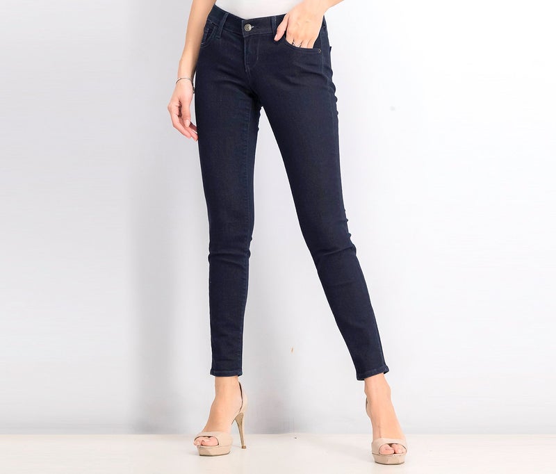 Old Navy Women Rockstar Standard Super Skinny Jeans, Navy - Image 1