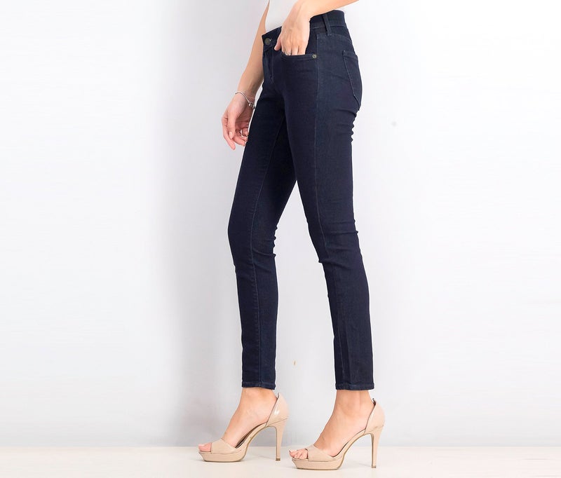 Old Navy Women Rockstar Standard Super Skinny Jeans, Navy - Image 4
