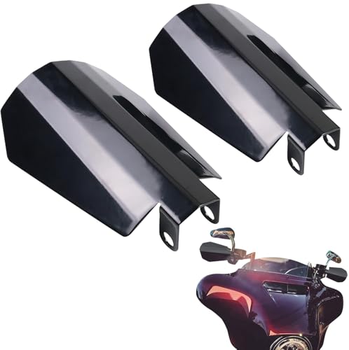 StarknightMT Motorcycle Handguards Black Coffin Cut Stainless Steel Hand Guards Compatible with Touring Models Street Glide Road King Road Glide Elect