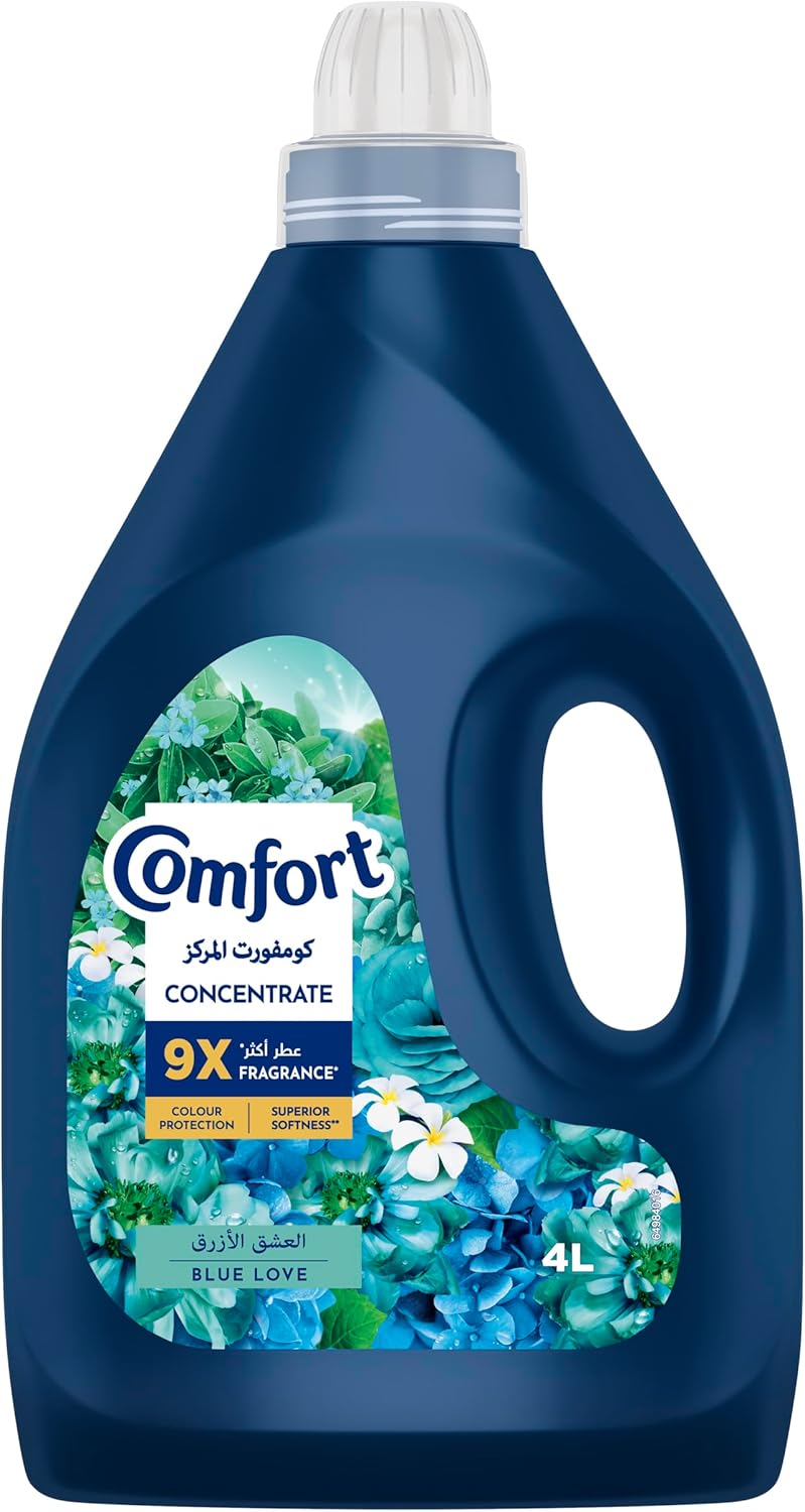 Comfort Concentrate Fabric Softener, Blue Love, 9X Fragrance, 4L - Image 2