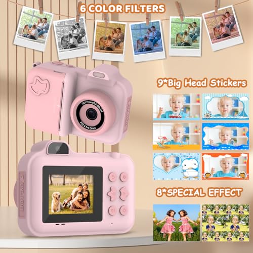MISIRUN Kids Camera Instant Print, Christmas Birthday Gifts Toys for Girls Boys Age 4 5 6 7 8 9 10 11 12 Years Old,1080P HD Dual Lens Selfie Digital Camera with 5 Rolls Print Paper Stickers Pens 32G Card - Image 2