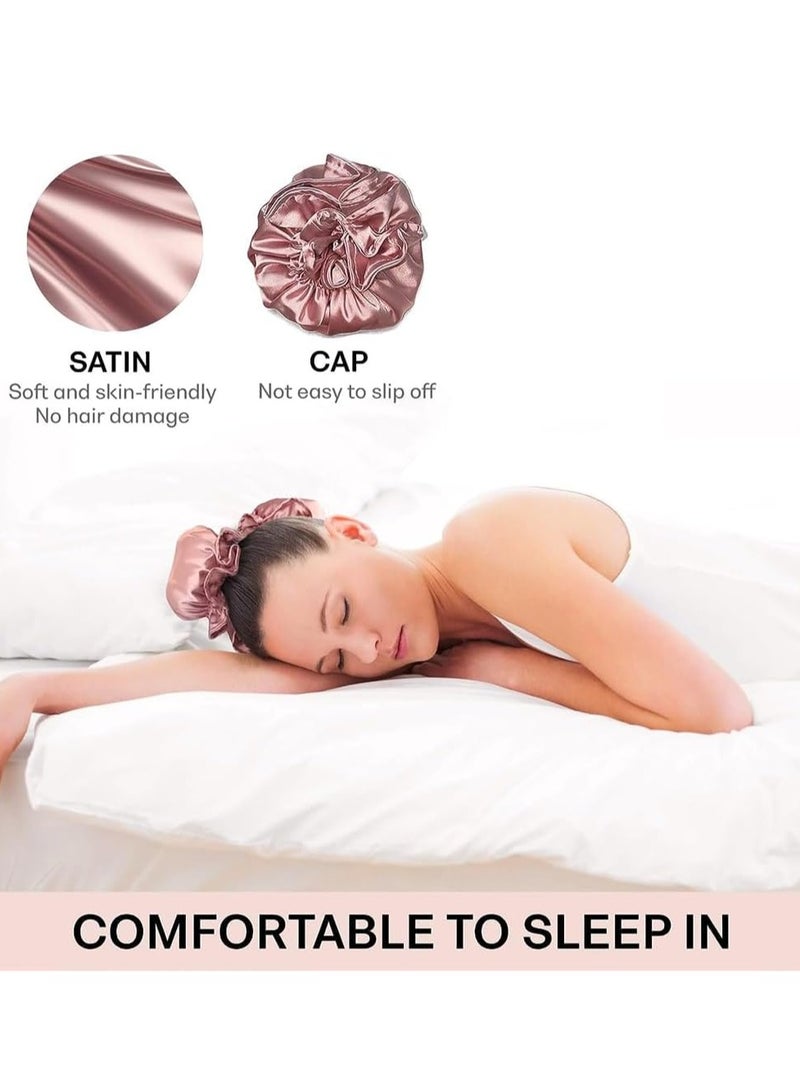 Bukela Satin Heatless Hair Curler, 4 Pack Pillow Soft Rollers with Hair Caps, Soft Heatless Curling Rod Headband for All Hair Types, No Heat Curlers to Sleep, Overnight Heatless Curls Headband  - Image 5