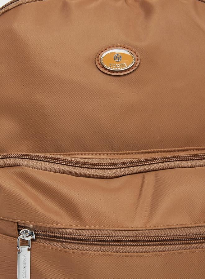 ستايلي حقيبة ظهر بتفاصيل ستيل مع جيوب خارجية - Image 4