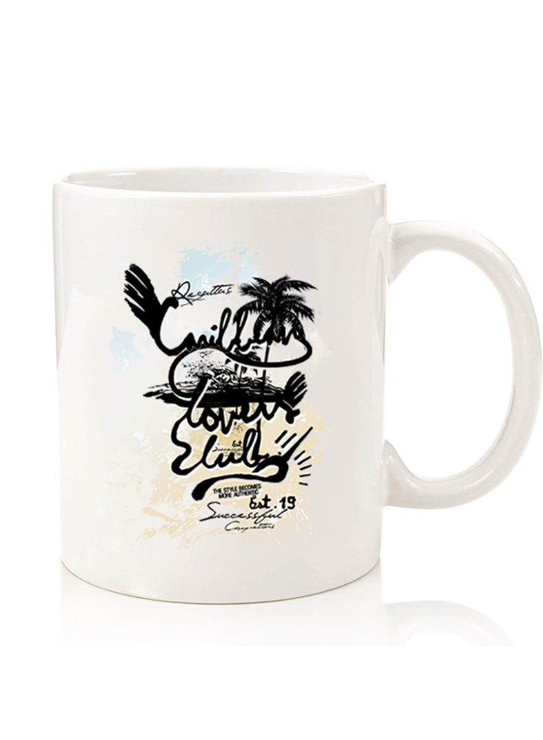 Theodor Premium Quality Two Sided Printed Coffee Mug Tea Cup For Home Office, Kids Men Women Lovers club Black - Image 1