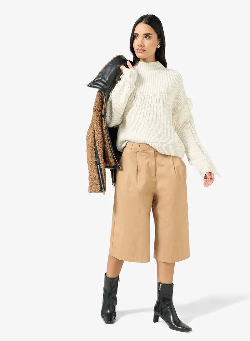 ONLY  Side Frill Detail Knitted Sweater for Women | Best Price UAE