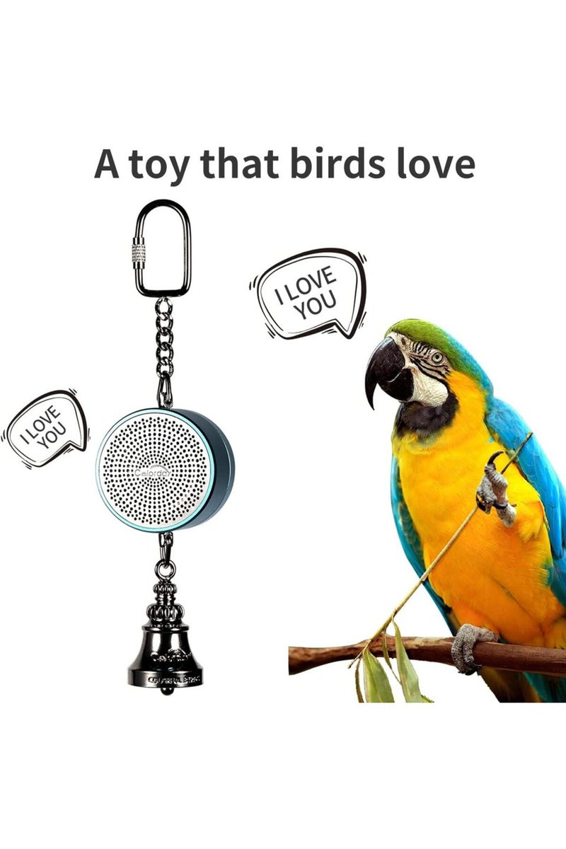 erorex Blue Parrot Toys to Teaching Training Bird Talking Coach Interactive Recording Playback Retell Elect
