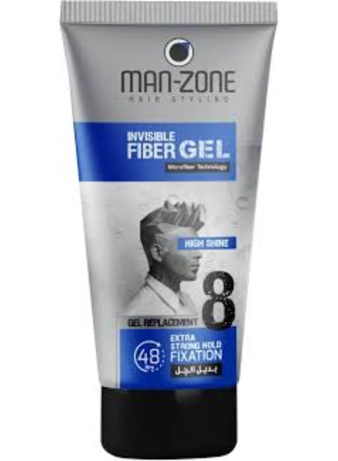 Man Zone Invisible Fiber Hair Gel Hold 8 - 175ML