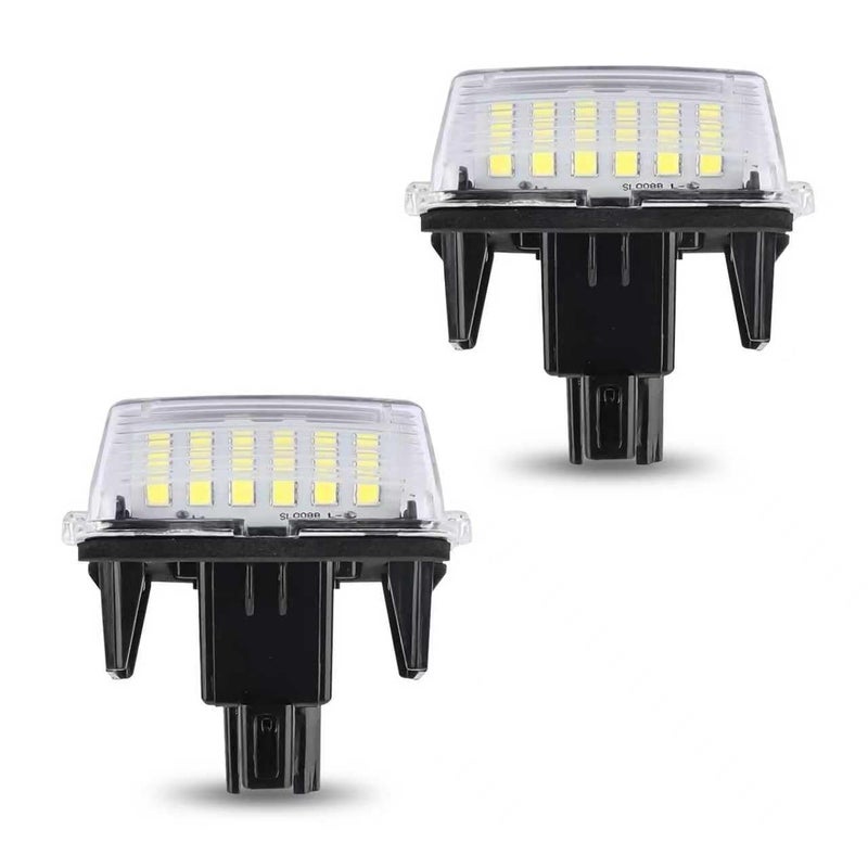 lekiliky 2PCS LED License Plate Lights PC Waterproof Shockproof Rear License Plate Lights Vehicle 12V White Tag Lamp Assembly Compatible with Toyota GMC Chevrolet 8127006030 8127006031 White - Image 3