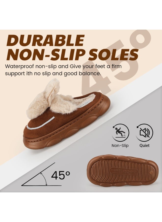 لاكي كيدز شباشب كرتونية للأطفال، أحذية منزلية على شكل حيوانات مضحكة ذات نعل مضاد للانزلاق، أحذية داخلية مريحة ومحشوة بالفرو الناعم للأولاد والبنات - Image 4