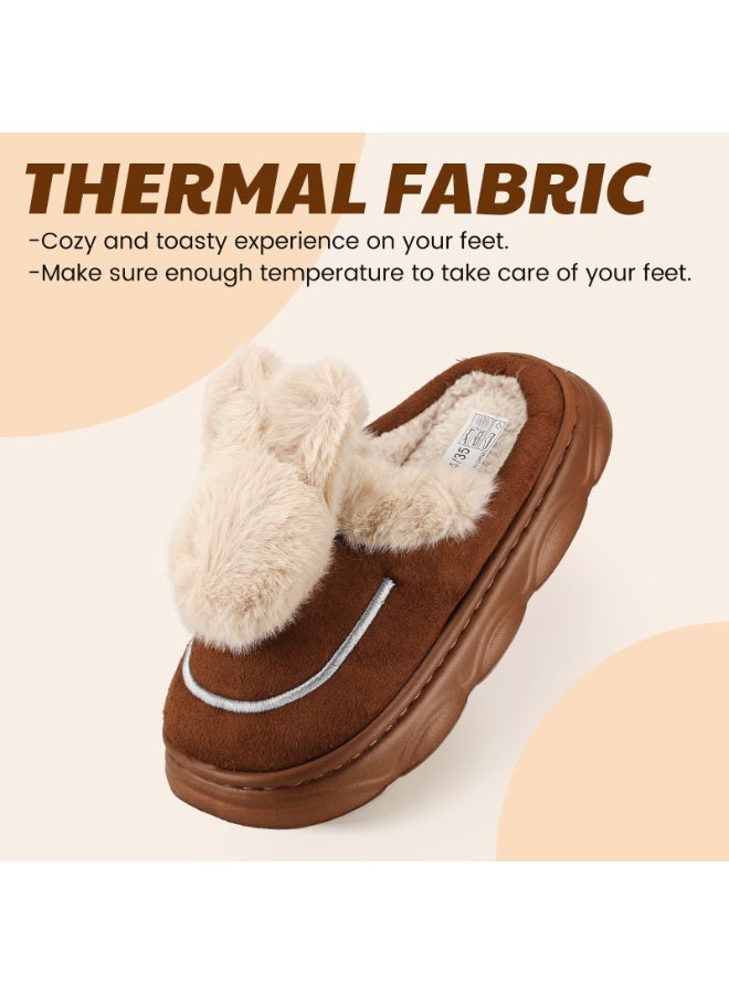 لاكي كيدز شباشب كرتونية للأطفال، أحذية منزلية على شكل حيوانات مضحكة ذات نعل مضاد للانزلاق، أحذية داخلية مريحة ومحشوة بالفرو الناعم للأولاد والبنات - Image 2