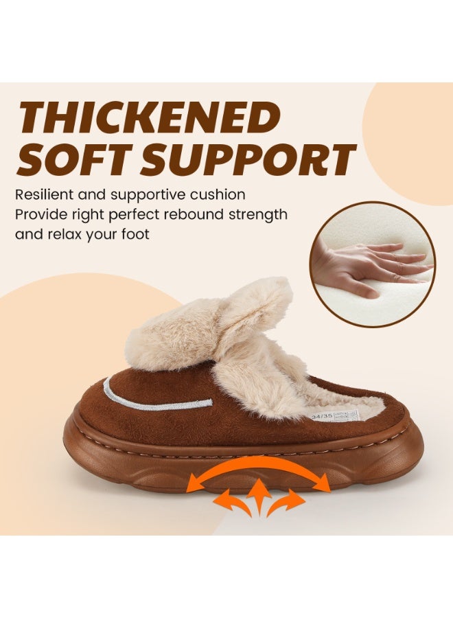 لاكي كيدز شباشب كرتونية للأطفال، أحذية منزلية على شكل حيوانات مضحكة ذات نعل مضاد للانزلاق، أحذية داخلية مريحة ومحشوة بالفرو الناعم للأولاد والبنات - Image 3