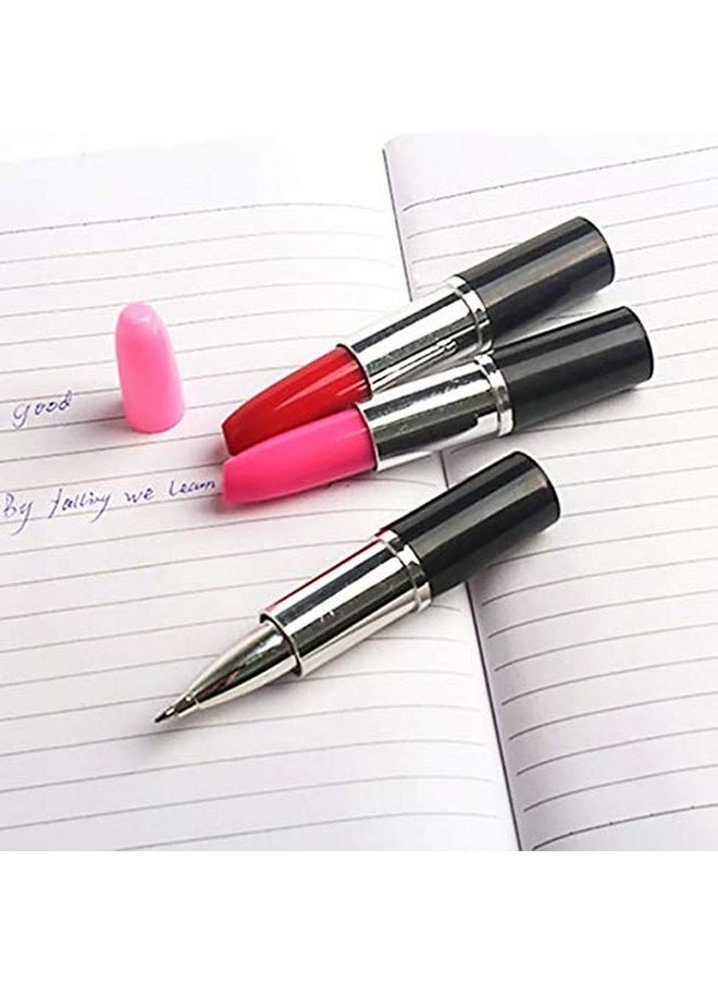 DomeStar Lipstick Shape Pen 24 Pcs Creative Ballpoint Writing Pens Multicolor Lipstick Cute Ball Pen Novelty Office Stationery Students Children Gift  - Image 2