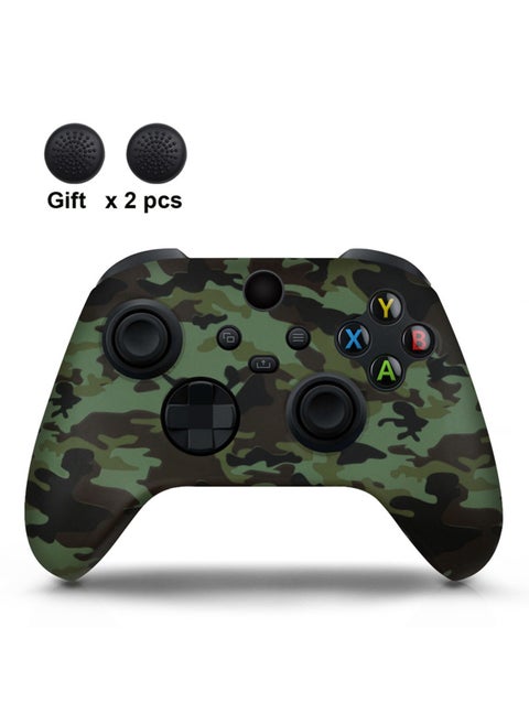 Soft Silicone Protective Case Cover for Xbox Series S/X Controller, Non-Slip No Interference Skin Protector Case Full Protection Cover for Xbox Series S/X Wireless Controller with 2 Thumb Grip Caps