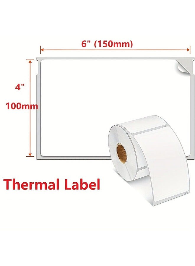 Generic 4x6 Inch Direct Thermal Labels, Thermal Shipping Labels With Perforated, Commercial Grade, For Thermal Printer, 350 Labels 1 Roll 100mm*150mm  - Image 3